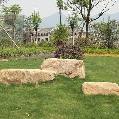 南京园林风景石厂家 黄石桐庐石草坪石