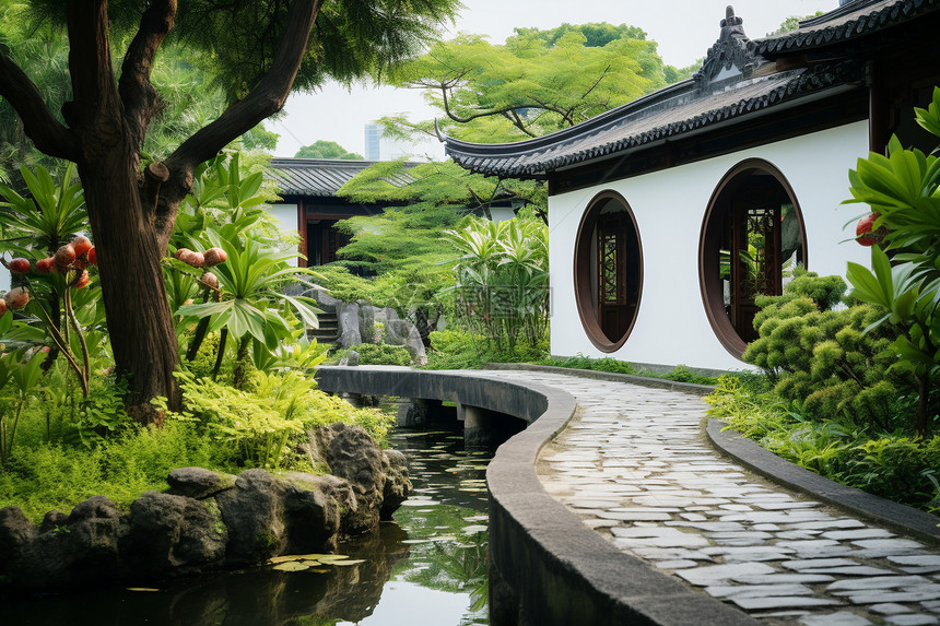 特色的园林建筑景色